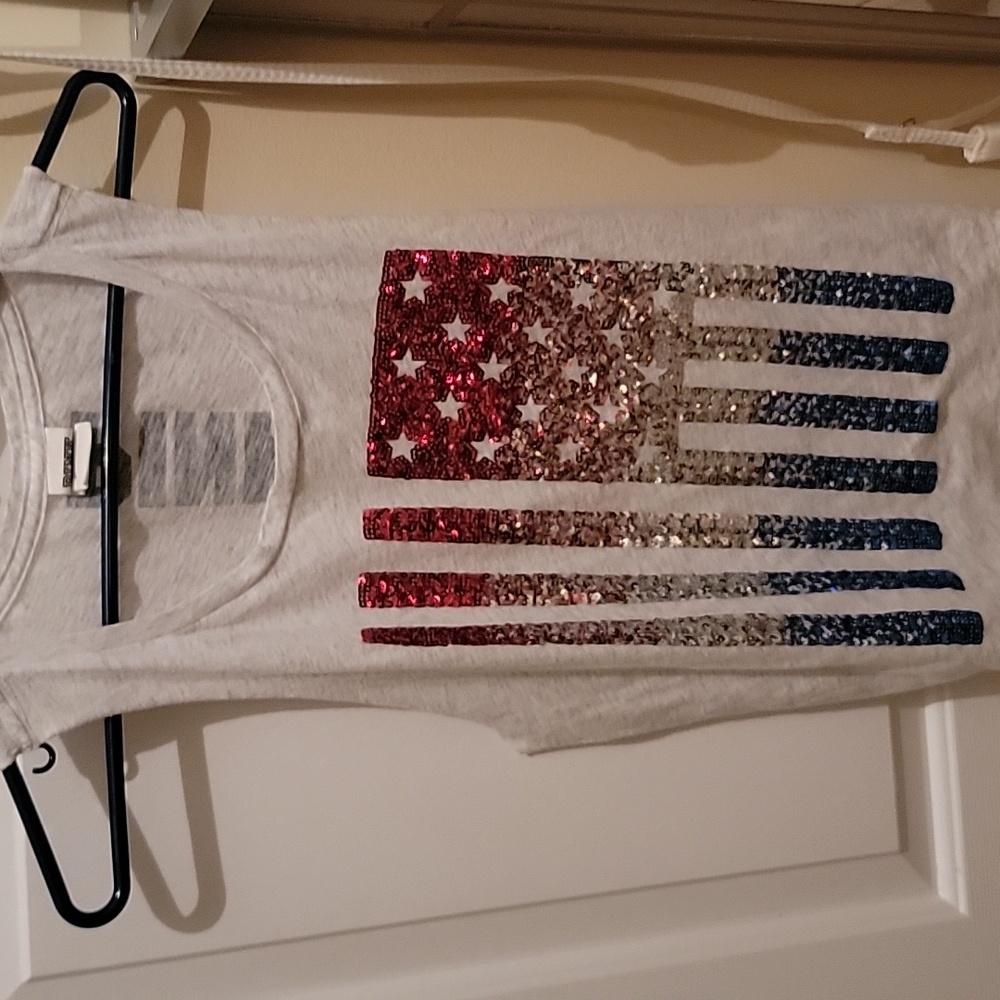 Victoras Secret/Express Bundle. VS Sequin Flag Tank Top. Express bandeau. - Picture 3 of 10